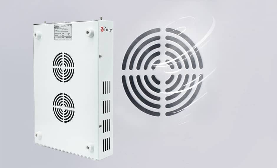 optimale kühlung der rotlicht leuchten von nuuva mit hochleistungs lüftern