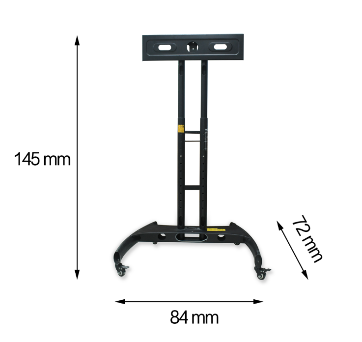 Vertikaler Stand für LED-Lichtpanelle auf Rollen